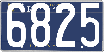 RI license plate 6825
