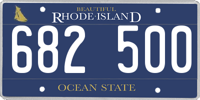 RI license plate 682500