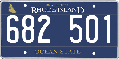 RI license plate 682501