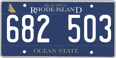 RI license plate 682503