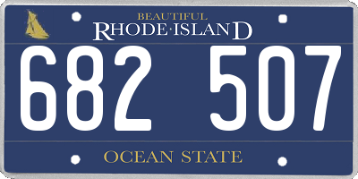 RI license plate 682507