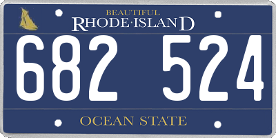 RI license plate 682524