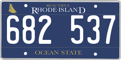 RI license plate 682537