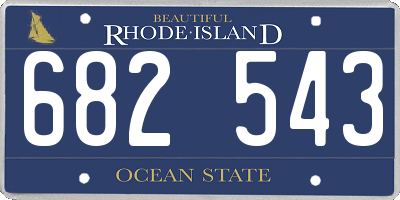 RI license plate 682543