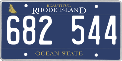 RI license plate 682544