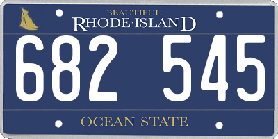 RI license plate 682545