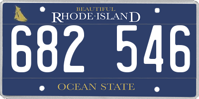 RI license plate 682546