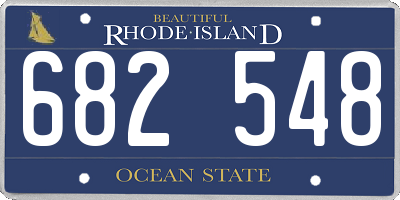 RI license plate 682548