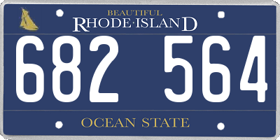RI license plate 682564