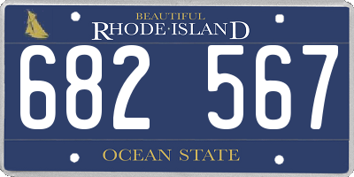 RI license plate 682567
