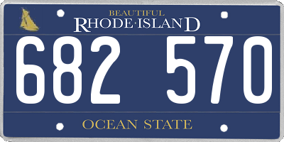 RI license plate 682570