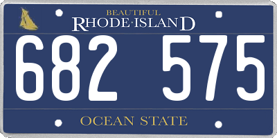 RI license plate 682575