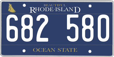 RI license plate 682580