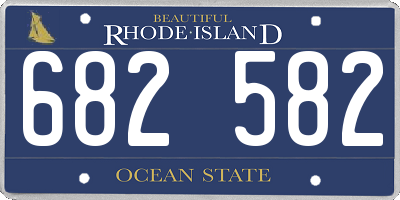 RI license plate 682582
