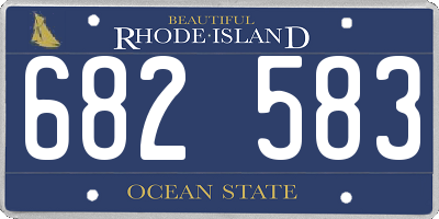 RI license plate 682583