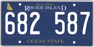 RI license plate 682587