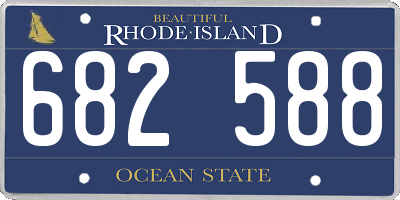 RI license plate 682588