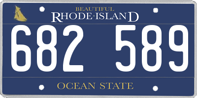 RI license plate 682589