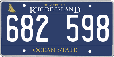 RI license plate 682598