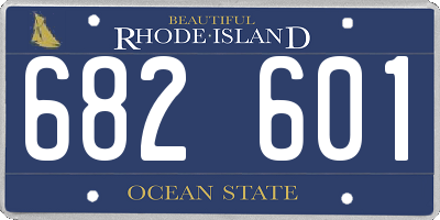 RI license plate 682601
