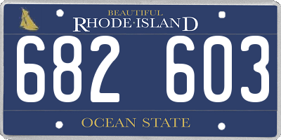 RI license plate 682603
