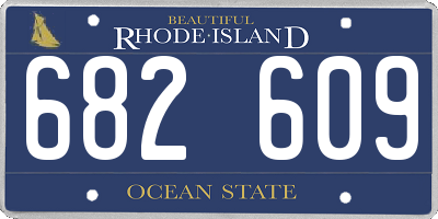 RI license plate 682609