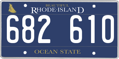 RI license plate 682610