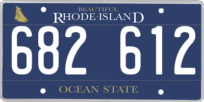 RI license plate 682612