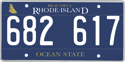 RI license plate 682617