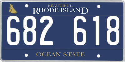 RI license plate 682618