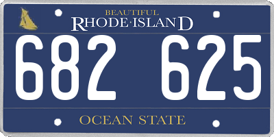RI license plate 682625