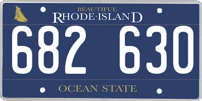 RI license plate 682630