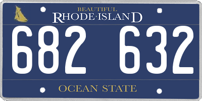 RI license plate 682632