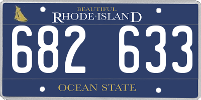 RI license plate 682633