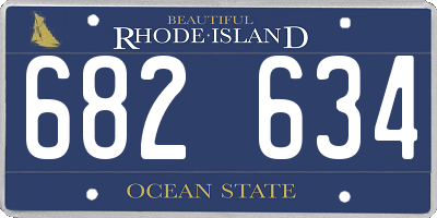 RI license plate 682634
