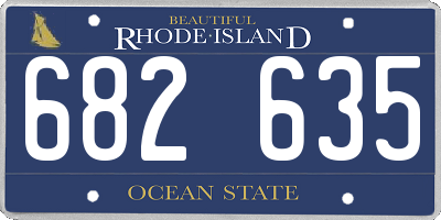 RI license plate 682635