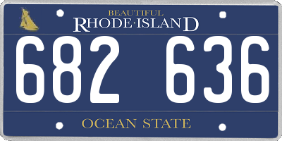 RI license plate 682636
