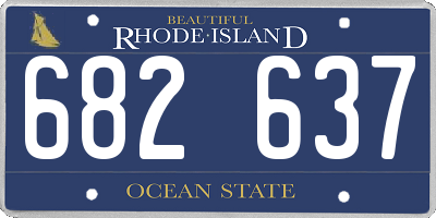 RI license plate 682637