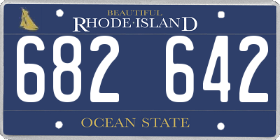 RI license plate 682642