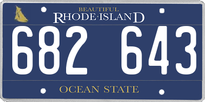 RI license plate 682643