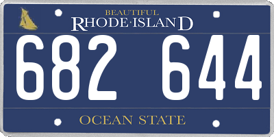 RI license plate 682644