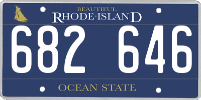 RI license plate 682646
