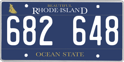 RI license plate 682648