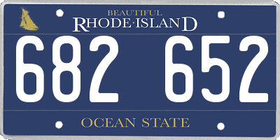 RI license plate 682652
