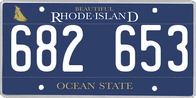RI license plate 682653