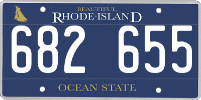 RI license plate 682655