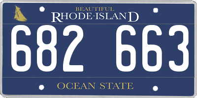 RI license plate 682663
