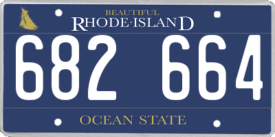 RI license plate 682664