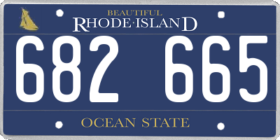 RI license plate 682665