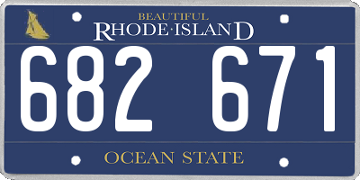 RI license plate 682671